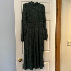 Free People green small print dress